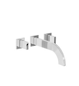 Franz Viegener FV203/F4.0 Groovy Wall - Mounted Lavatory Faucet, Less Drain Assembly, Trim Only