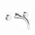 Franz Viegener FV203/59V.0 Nerea Vertical Lines Wall - Mounted Lavatory Faucet, Vertical Lines Cylinder Handle, Less Drain Assembly Trim Only