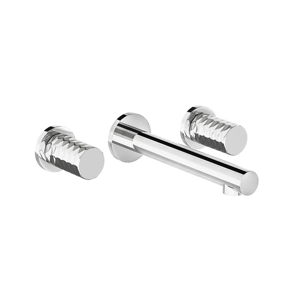 Franz Viegener FV203/J2D.0 Lollipop Diamond Wall - Mounted Lavatory Faucet, Diamond Cylinder Handle, Less Drain Assembly Trim Only