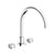 Franz Viegener FV210/59K Nerea Knurling Deck Mounted Roman Bath Faucet 3/4" Valves, Knurling Cylinder Handle