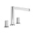Franz Viegener FV210/J2K Lollipop Knurling Deck Mounted Roman Bath Faucet 3/4" Valves, Knurling Cylinder Handle