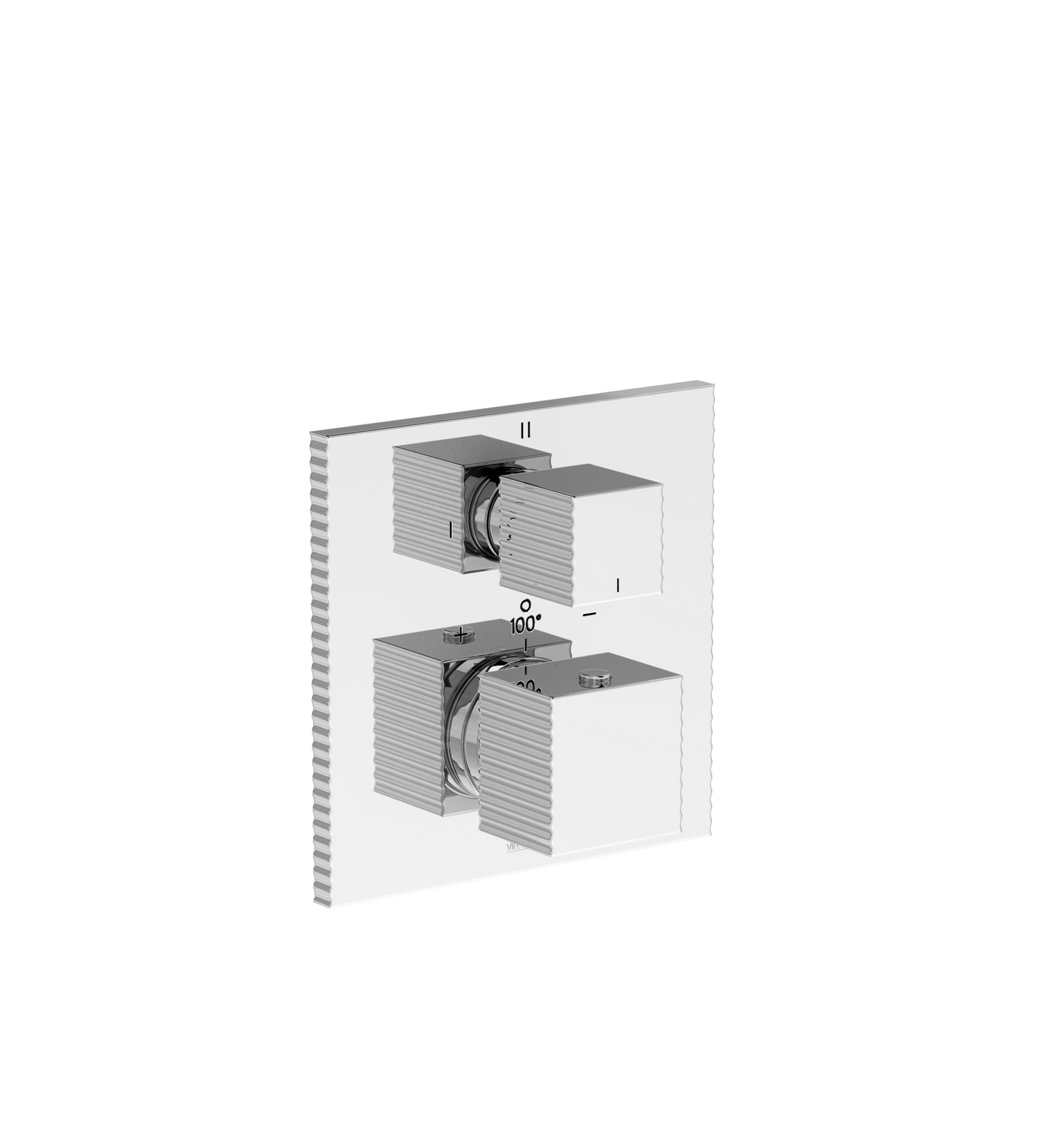 Franz Viegener FV247/F4.0 Groovy Thermostatic Wall Valve With Three Outlets - Trim Only - Parent