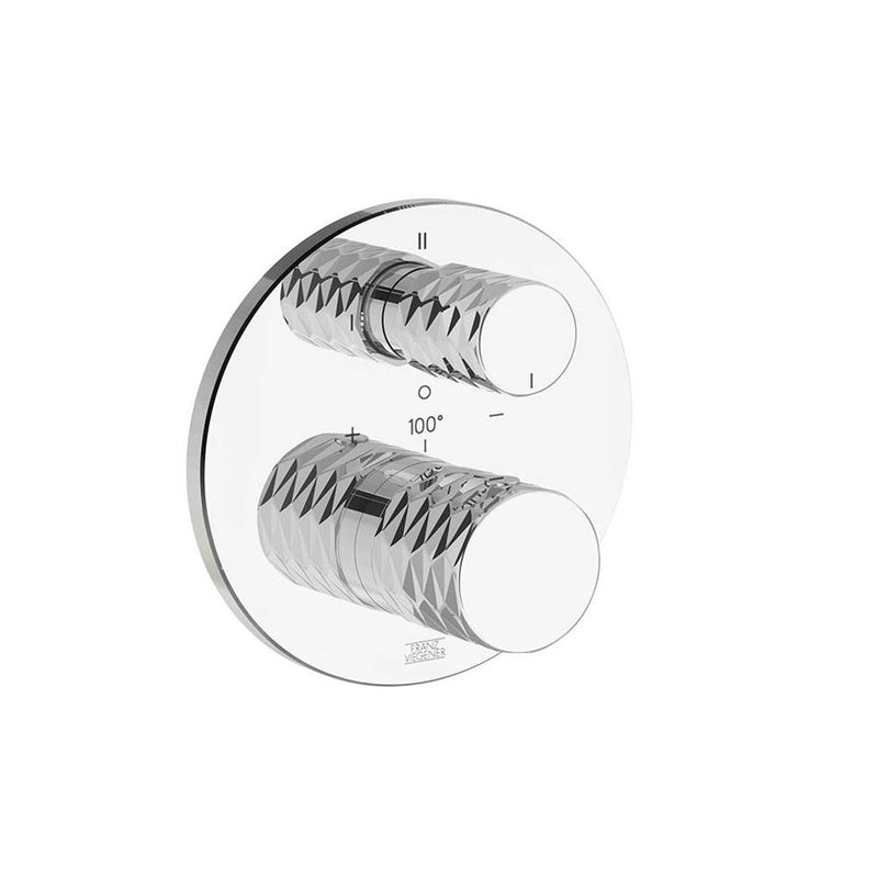 Franz Viegener FV247D.0 Universal Diamond Thermostatic Wall Valve With Three Outlets - Trim Only - Parent
