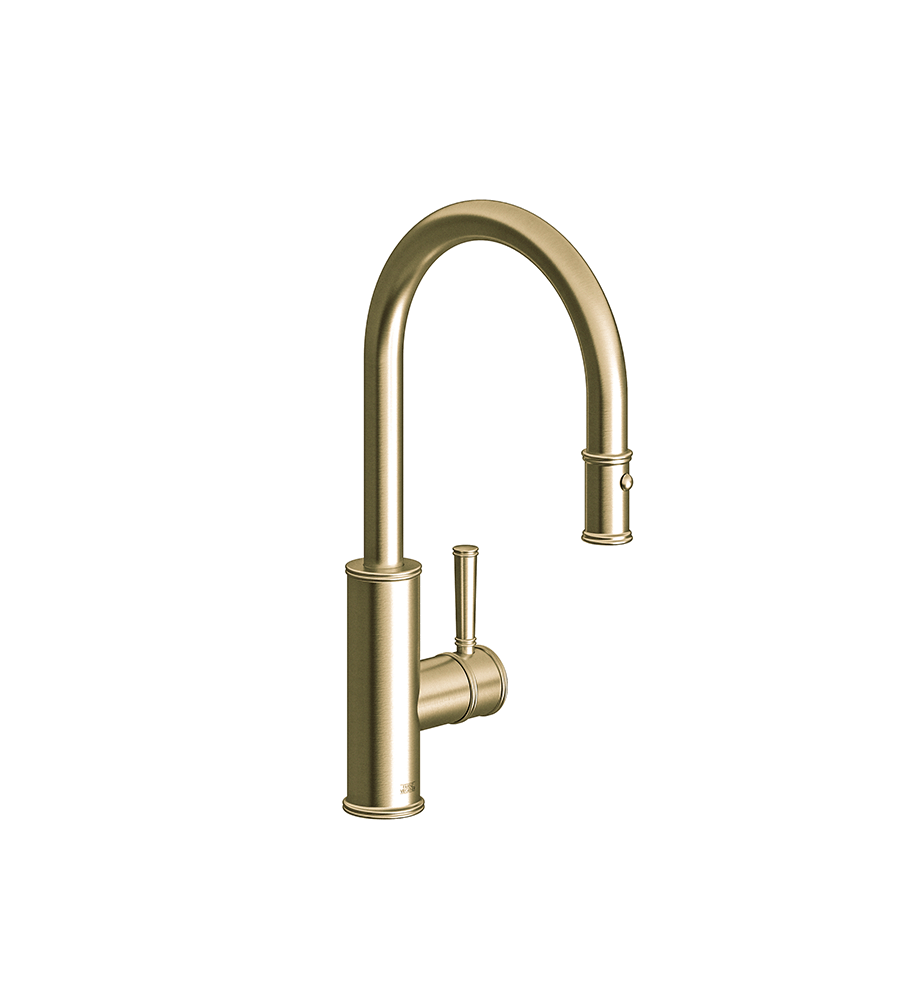 Franz Viegener FV412/K3 Classic Kitchen Single Handle Deck Mount Kitchen Mixer With Pullout Sprayer. Flexible Hose Included. - Parent