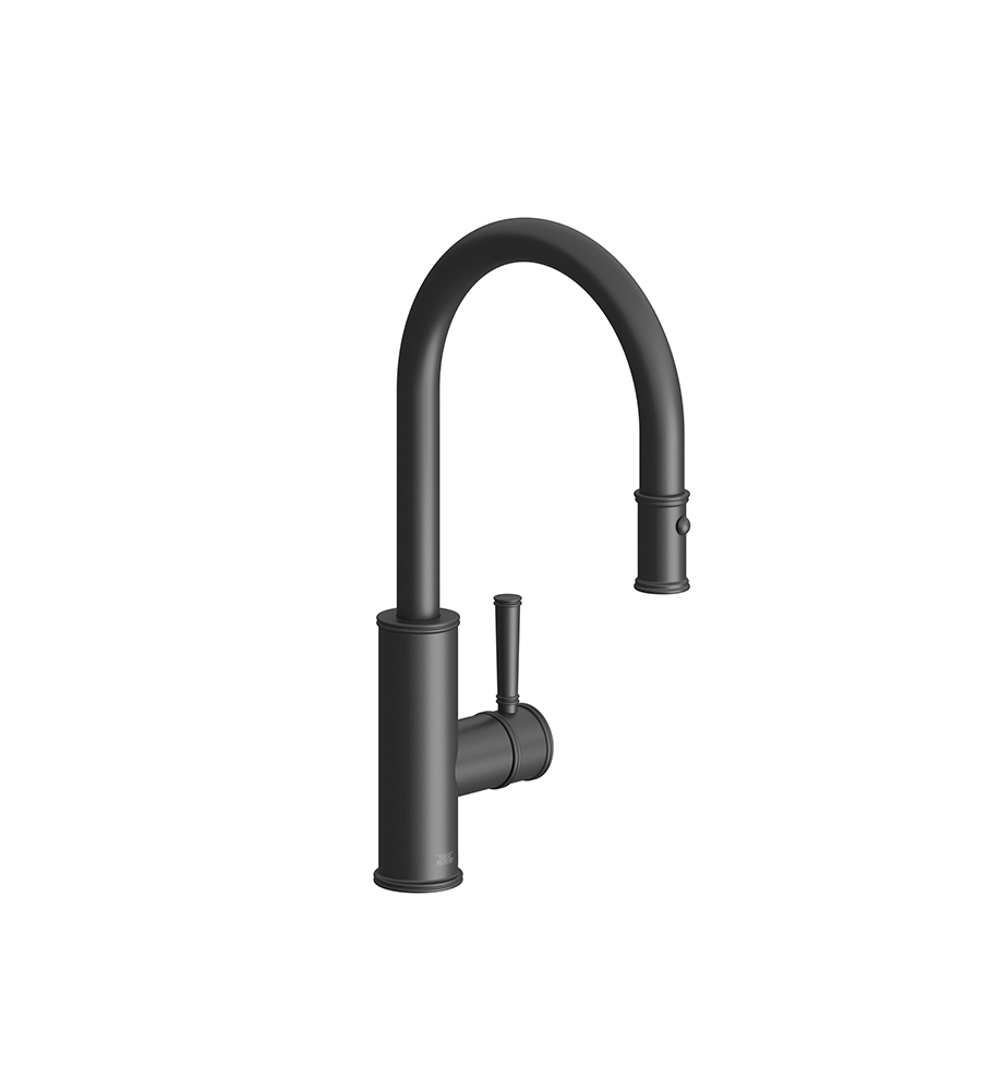 Franz Viegener FV412/K3 Classic Kitchen Single Handle Deck Mount Kitchen Mixer With Pullout Sprayer. Flexible Hose Included.