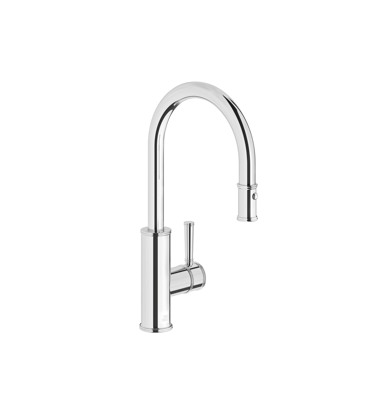 Franz Viegener FV412/K3 Classic Kitchen Single Handle Deck Mount Kitchen Mixer With Pullout Sprayer. Flexible Hose Included.