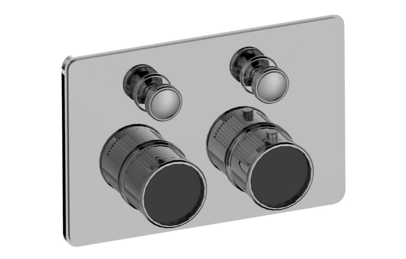Graff G-18012CCF-T Riva Traditional 2-Button Fluted Knurl Compact Trim - Parent