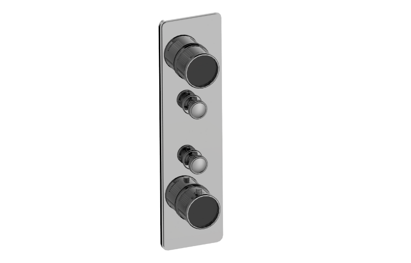 Graff G-18012VAF-T Riva Traditional 2-Button Split Knob Fluted Knurl Vertical Trim - Parent
