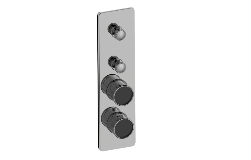 Graff G-18012VBF-T Riva Traditional 2-Button Paired Knob Fluted Knurl Vertical Trim - Parent
