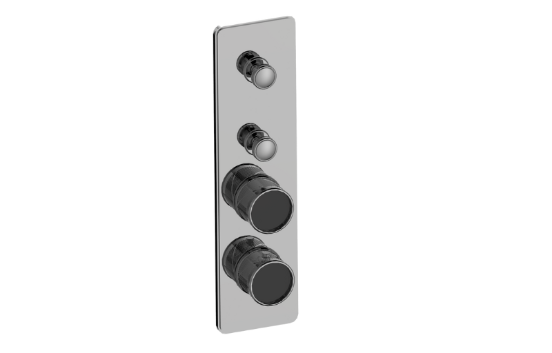 Graff G-18012VBQ-T Riva Traditional 2-Button Paired Knob Oblique Knurl Vertical Trim - Parent