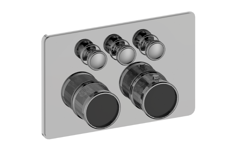 Graff G-18013CCD-T Riva Traditional 3-Button Diamond Knurl Compact Trim - Parent