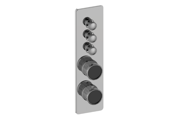 Graff G-18013VBD-T Riva Traditional 3-Button Paired Knob Diamond Knurl Vertical Trim - Parent