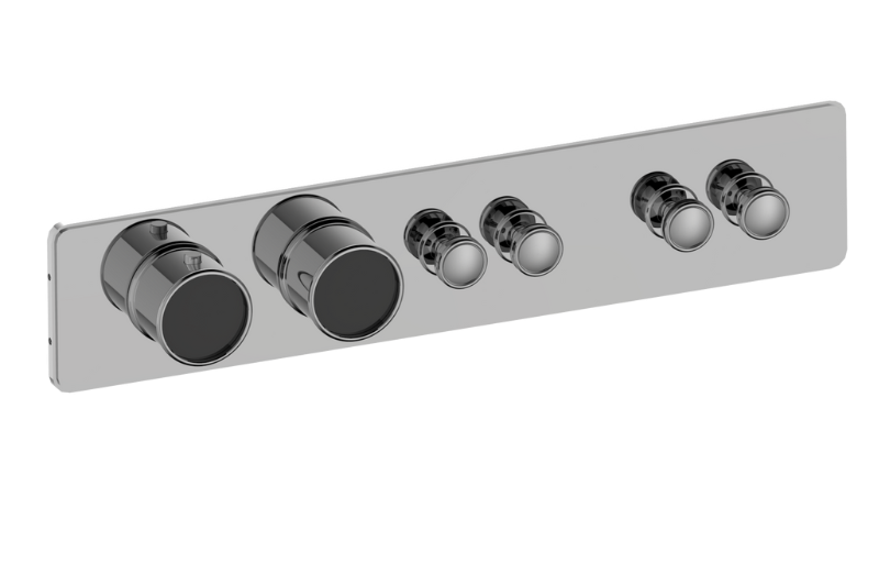 Graff G-18014HBP-T Riva Traditional 4-Button Paired Knob Horizontal Trim - Parent