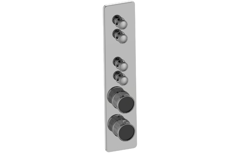 Graff G-18014VBD-T Riva Traditional 4-Button Paired Knob Diamond Knurl Vertical Trim - Parent