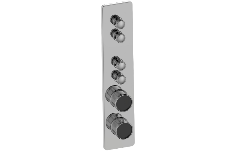 Graff G-18014VBF-T Riva Traditional 4-Button Paired Knob Fluted Knurl Vertical Trim - Parent