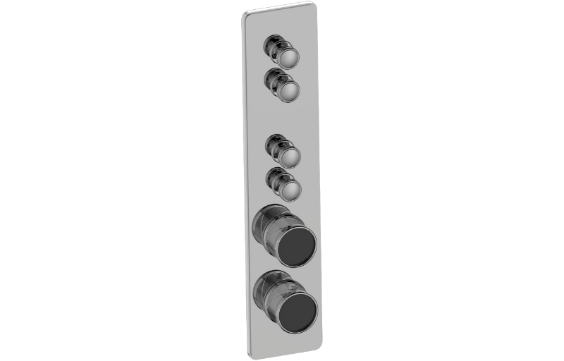 Graff G-18014VBQ-T Riva Traditional 4-Button Paired Knob Oblique Knurl Vertical Trim - Parent