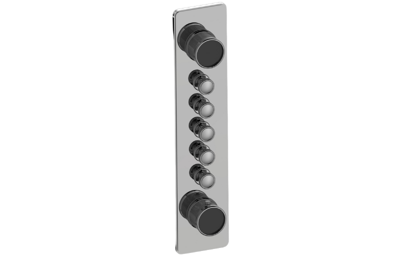 Graff G-18015VAD-T Riva Traditional 5-Button Split Knob Diamond Knurl Vertical Trim - Parent