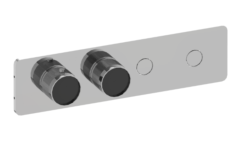 Graff G-18022HBD-T Riva Contemporary 2-Button Paired Knob Diamond Knurl Horizontal Trim - Parent