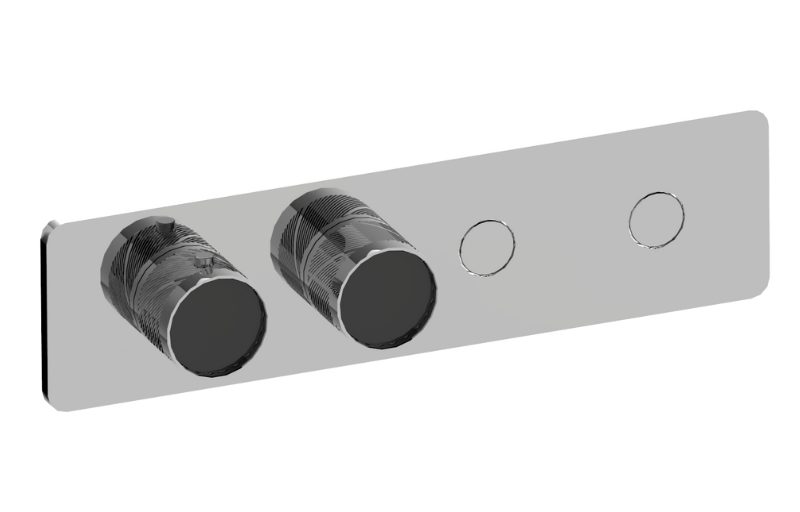 Graff G-18022HBQ-T Riva Contemporary 2-Button Paired Knob Oblique Knurl Horizontal Trim - Parent