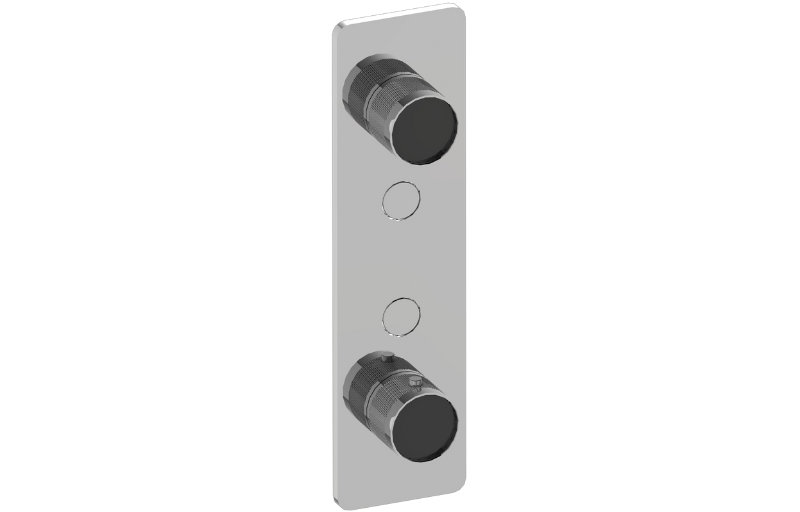 Graff G-18022VAD-T Riva Contemporary 2-Button Split Knob Diamond Knurl Vertical Trim - Parent