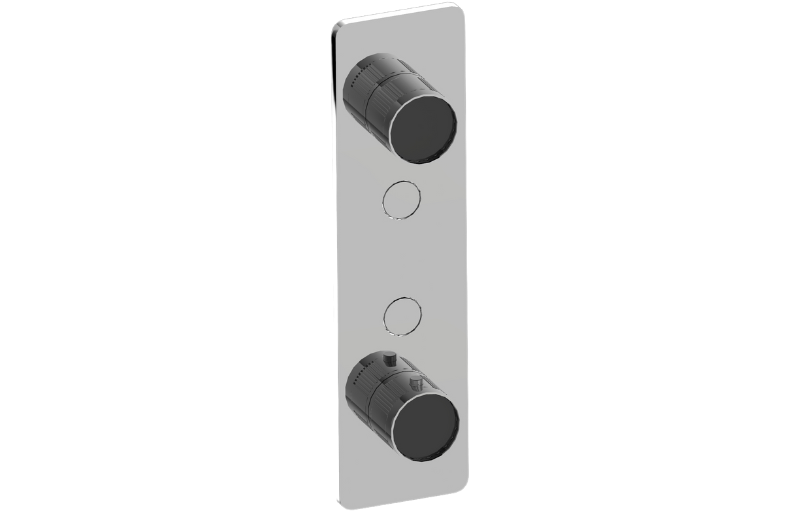 Graff G-18022VAF-T Riva Contemporary 2-Button Split Knob Fluted Knurl Vertical Trim - Parent