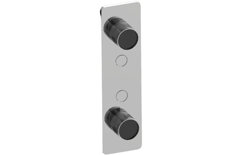 Graff G-18022VAQ-T Riva Contemporary 2-Button Split Knob Oblique Knurl Vertical Trim - Parent