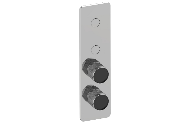 Graff G-18022VBD-T Riva Contemporary 2-Button Paired Knob Diamond Knurl Vertical Trim - Parent