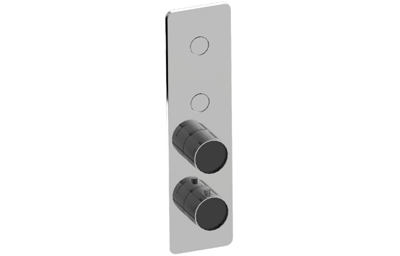 Graff G-18022VBF-T Riva Contemporary 2-Button Paired Knob Fluted Knurl Vertical Trim - Parent