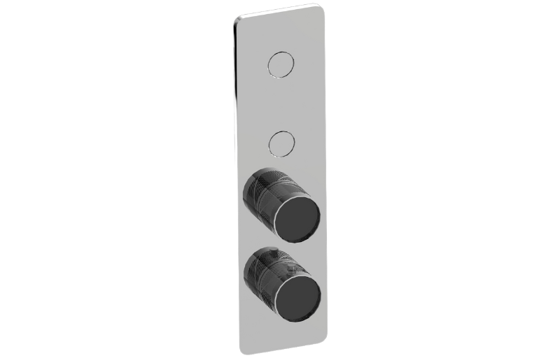 Graff G-18022VBQ-T Riva Contemporary 2-Button Paired Knob Oblique Knurl Vertical Trim - Parent