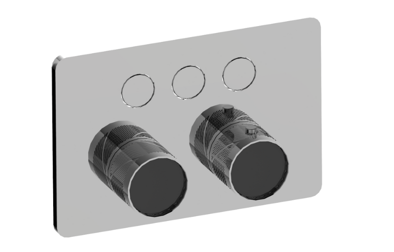 Graff G-18023CCQ-T Riva Contemporary 3-Button Oblique Knurl Compact Trim - Parent