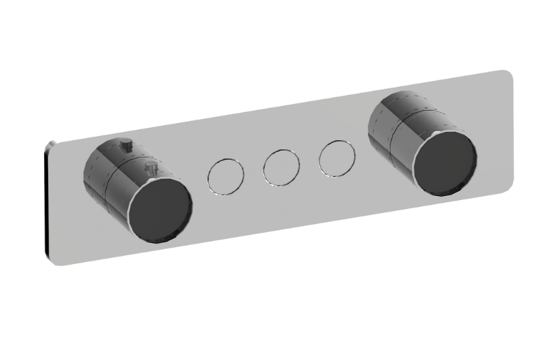 Graff G-18023HAP-T Riva Contemporary 3-Button Split Knob Horizontal Trim - Parent