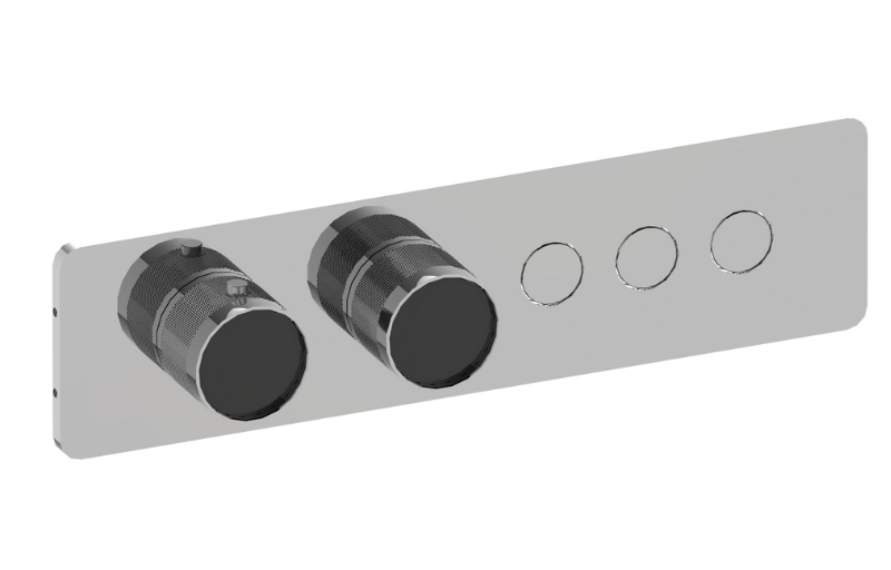 Graff G-18023HBD-T Riva Contemporary 3-Button Paired Knob Diamond Knurl Horizontal Trim - Parent
