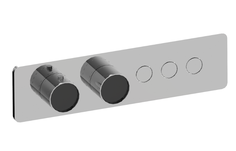 Graff G-18023HBP-T Riva Contemporary 3-Button Paired Knob Horizontal Trim - Parent