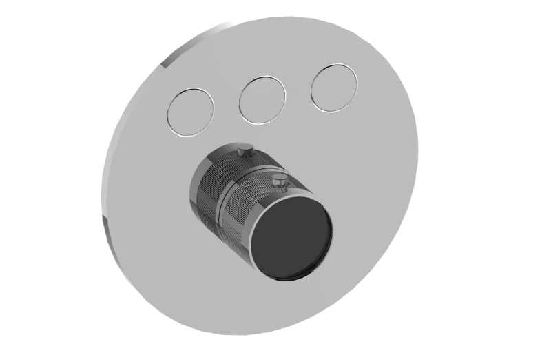 Graff G-18023RDD-T Riva Contemporary 3-Button Diamond Knurl Round Trim - Parent