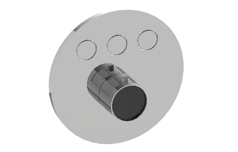Graff G-18023RDF-T Riva Contemporary 3-Button Fluted Knurl Round Trim - Parent