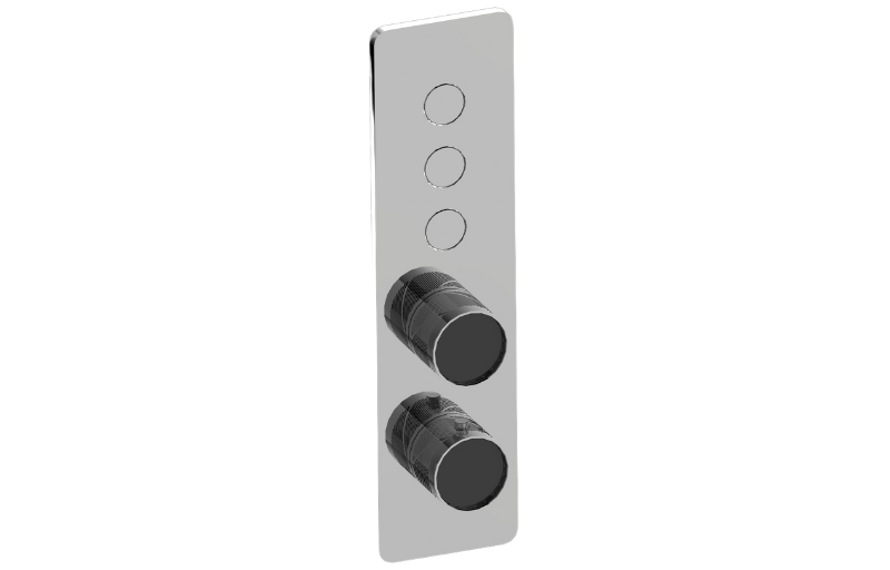 Graff G-18023VBQ-T Riva Contemporary 3-Button Paired Knob Oblique Knurl Vertical Trim - Parent