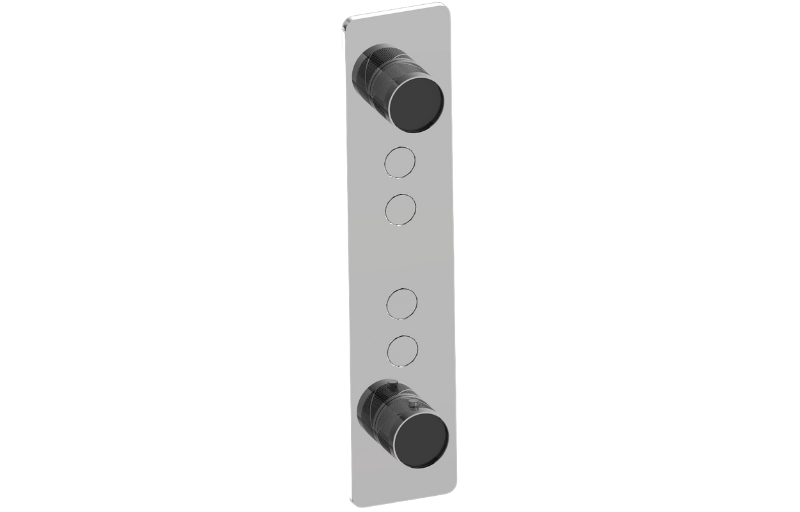 Graff G-18024VAQ-T Riva Contemporary 4-Button Split Knob Oblique Knurl Vertical Trim - Parent