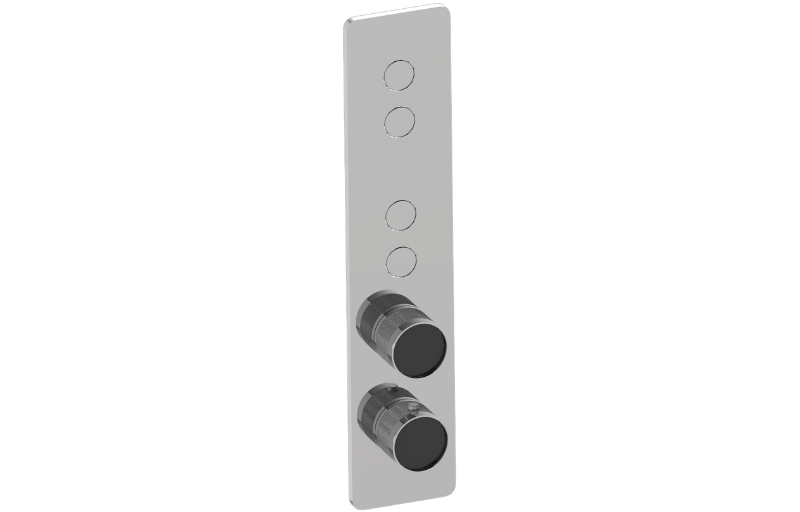 Graff G-18024VBD-T Riva Contemporary 4-Button Paired Knob Diamond Knurl Vertical Trim - Parent