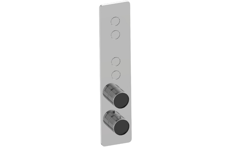 Graff G-18024VBF-T Riva Contemporary 4-Button Paired Knob Fluted Knurl Vertical Trim - Parent