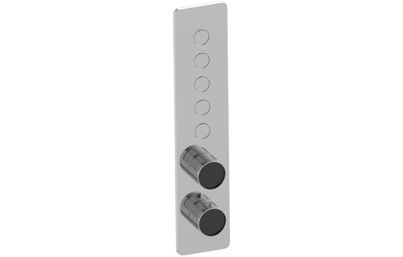 Graff G-18025VBF-T Riva Contemporary 5-Button Paired Knob Fluted Knurl Vertical Trim - Parent