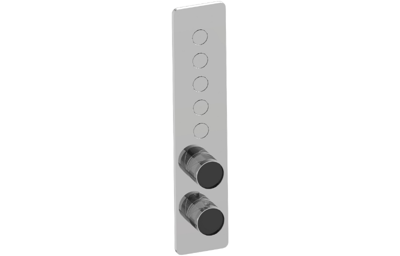 Graff G-18025VBQ-T Riva Contemporary 5-Button Paired Knob Oblique Knurl Vertical Trim - Parent