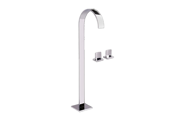 Graff G-1815-C14 Sade Floor-Mounted Vessel Filler With Deck-Mounted Handles - Parent