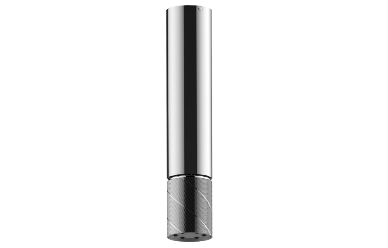 Graff G-18216CCCQ Riva Ceiling-Mount Contemporary Oblique Knurl 6-Jet Showerhead - Parent