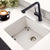 Houzer G-300U Quartztone 24 inch Cloud Granite Composite Undermount Single Bowl Kitchen Sink - Parent