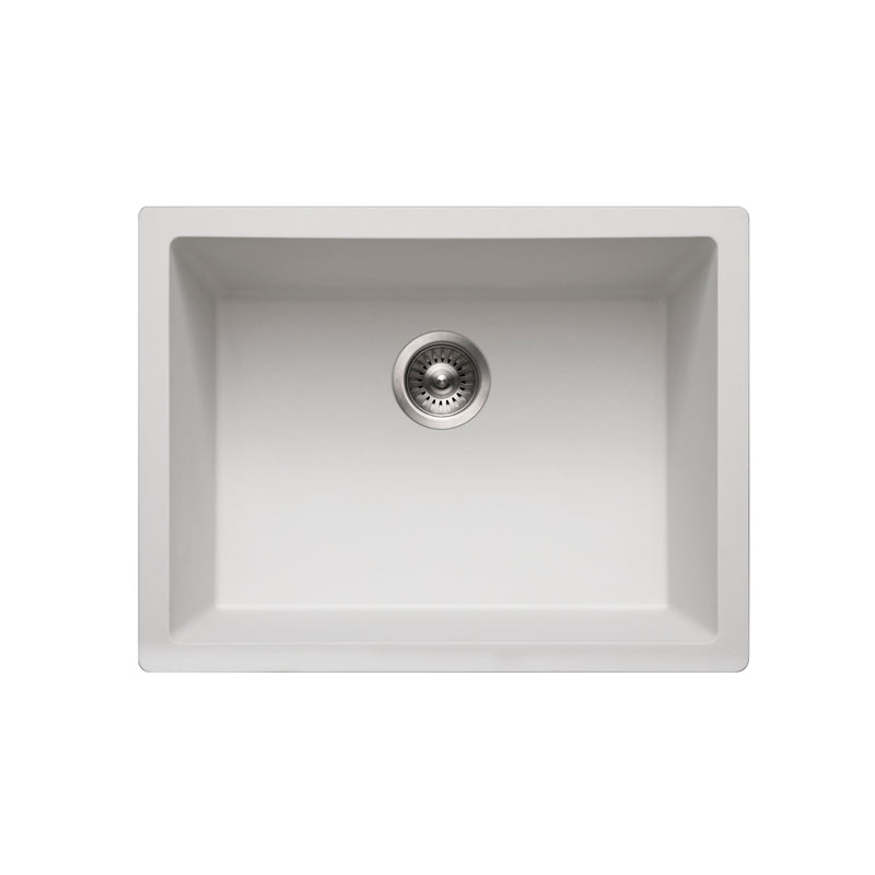 Houzer G-300U Quartztone 24 inch Cloud Granite Composite Undermount Single Bowl Kitchen Sink - Parent