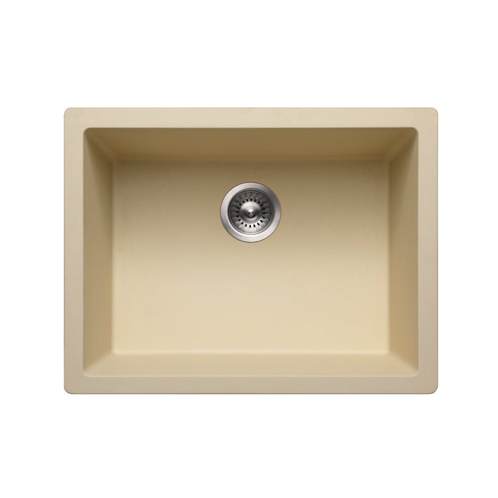 Houzer G-300U Quartztone 24 inch Cloud Granite Composite Undermount Single Bowl Kitchen Sink