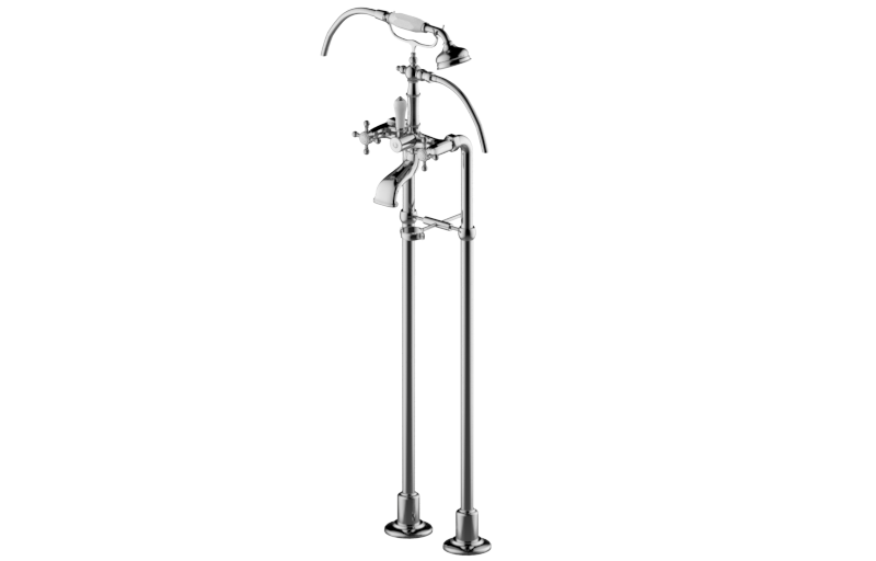Graff G-3895-C2 Adley Exposed Floor-Mounted Tub Filler With Handshower Set - Parent