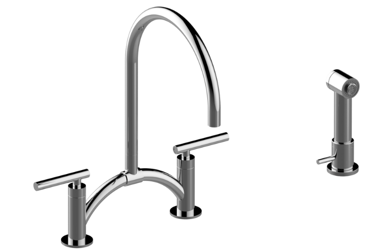 Graff G-4895-LM49 Sospiro Bridge Kitchen Faucet With Independent Side Spray - Parent