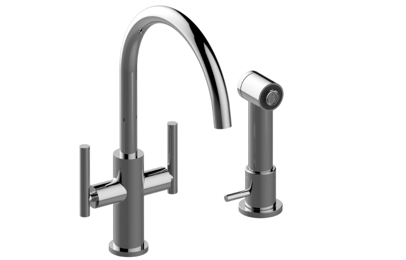 Graff G-5676-LM49D Sospiro Single-Hole Two-Handle Bar/Prep Faucet With Independent Side Spray - Parent