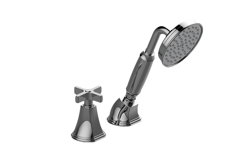 Graff G-6855-C15B-T Finezza UNO Deck-Mounted Handshower & Diverter Set With Cross Handle - Parent